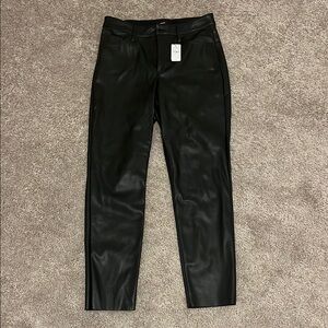 NWT Express Black Skinny Leather Pants - Lined